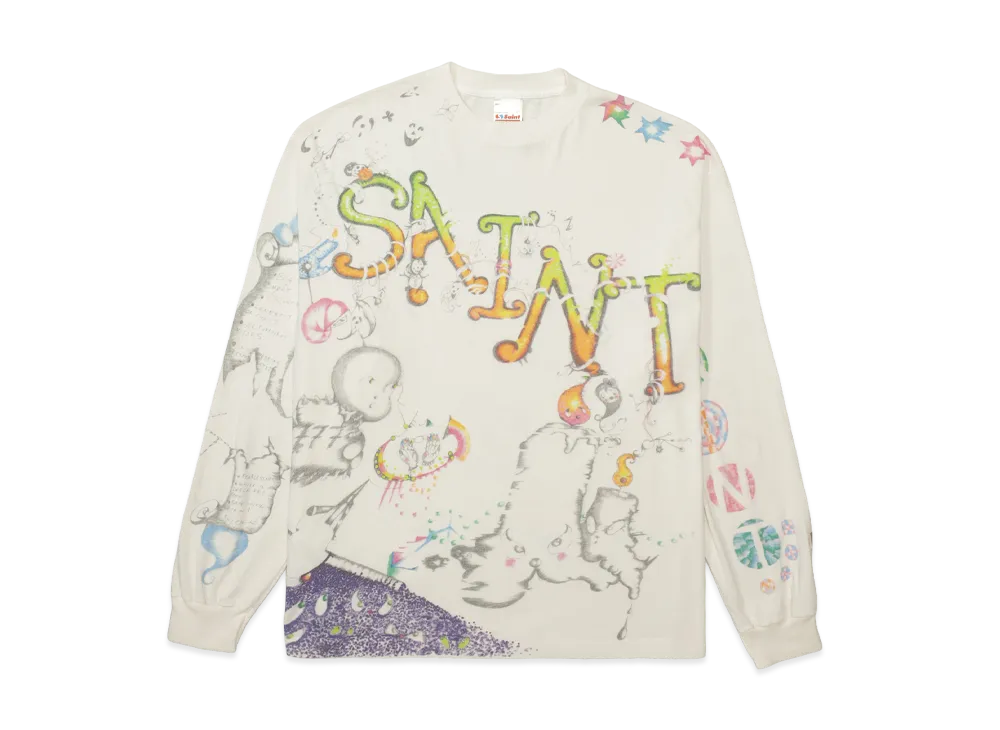 SAINT Mxxxxxx × Coco Star Sims LS T-Shirt/Coco "White"
