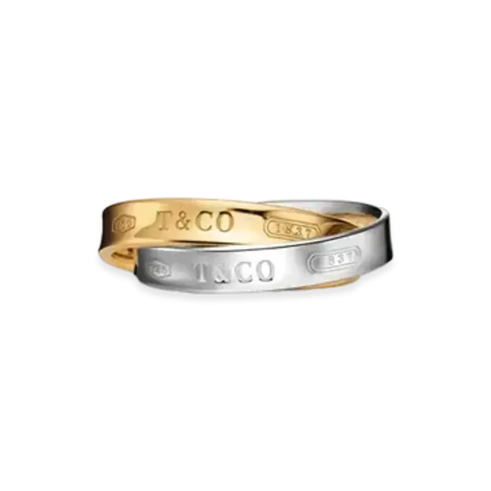 Tiffany & Co. Tiffany 1837 Interlocking Circles Ring 18K "Yellow Gold/Silver"
