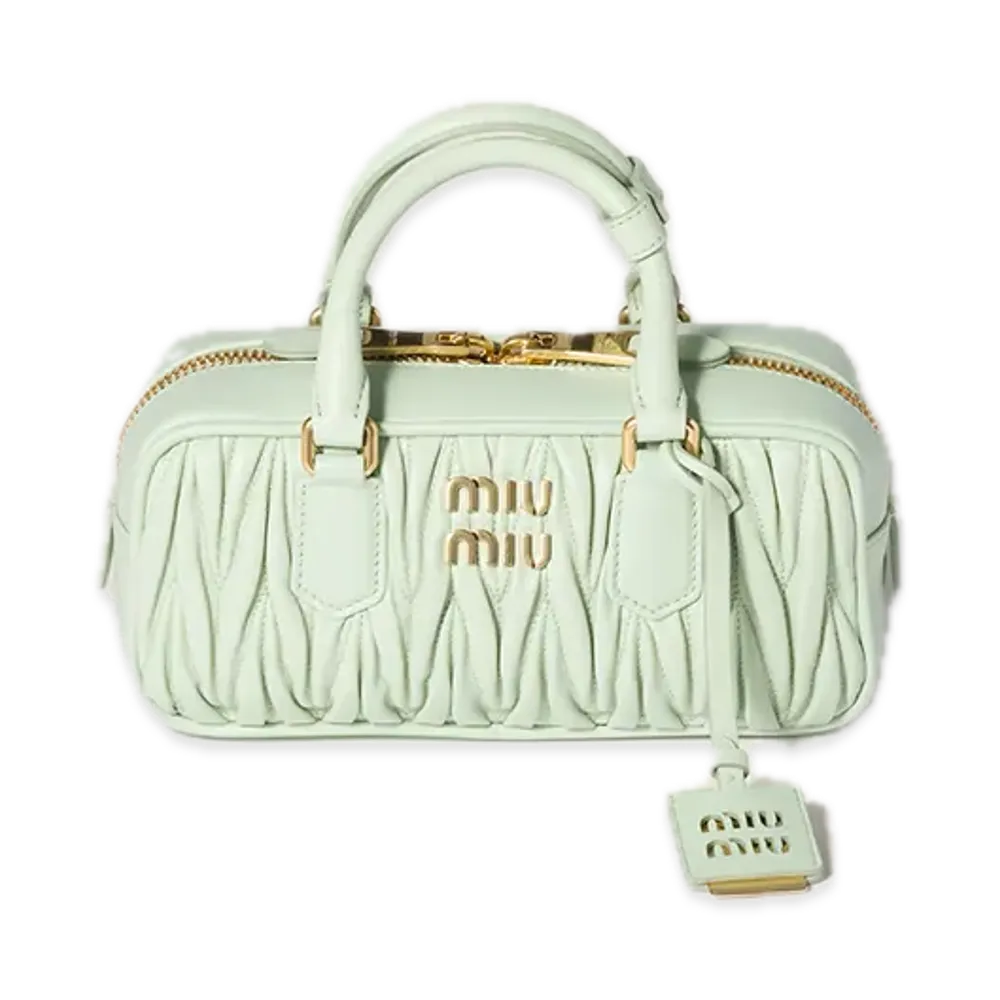 MIU MIU Arcadie Leather Bag "Light Blue"