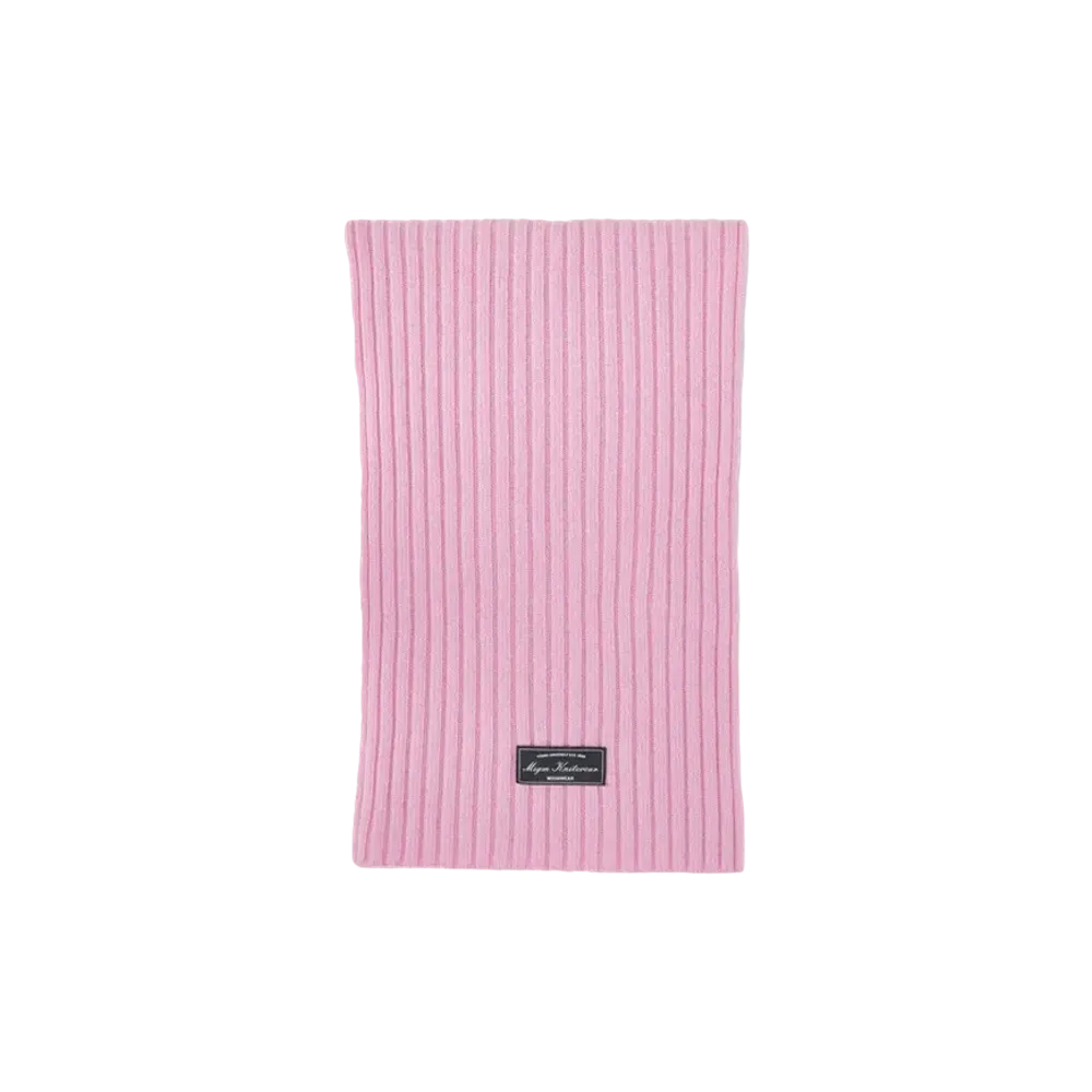 MSGM Ribbed Wool Scarf "Pink"