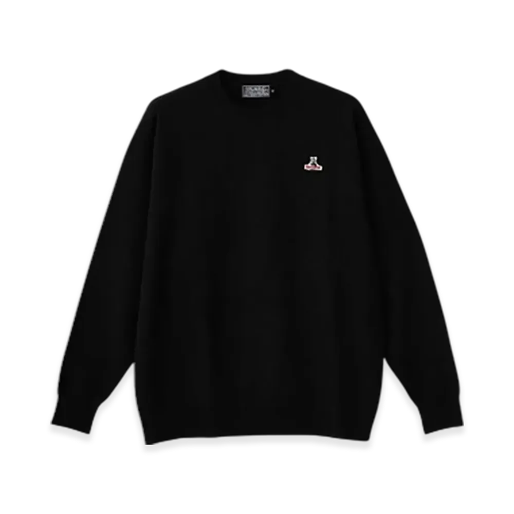HYSTERIC GLAMOUR Speak No Evil Patch Sweater "Black"