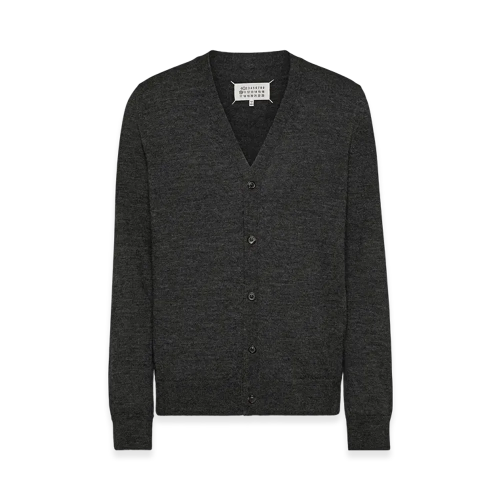Maison Margiela Men's Elbow Patch Cardigan "Charcoal"