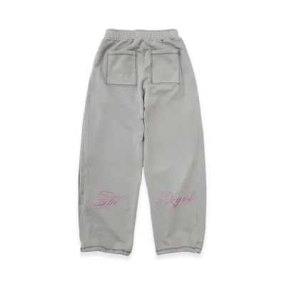X-Girl Pigment Dyed Script Logo Sweatpants "Grey"