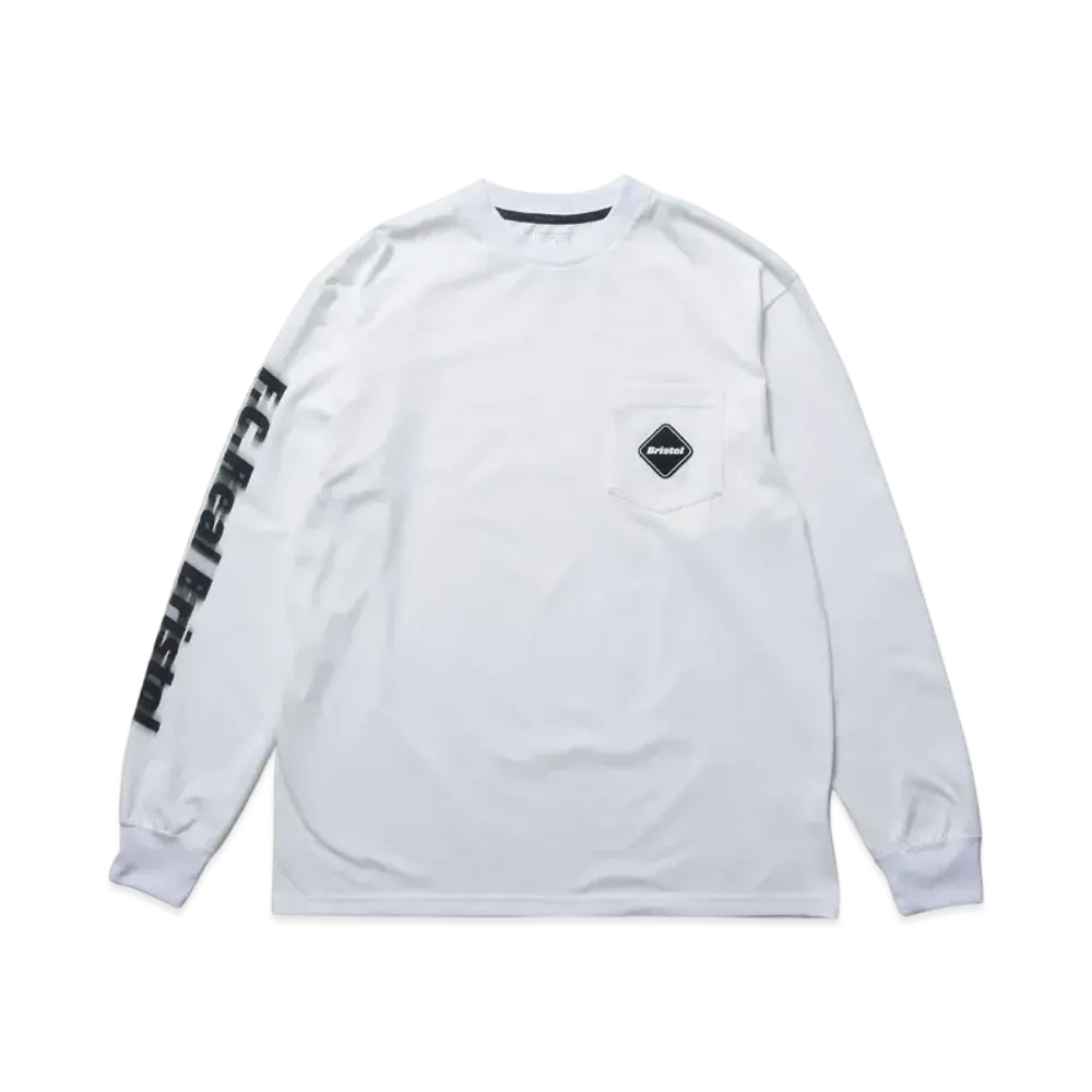 F.C.Real Bristol Blurred Logo L/S Team Pocket Tee "White"