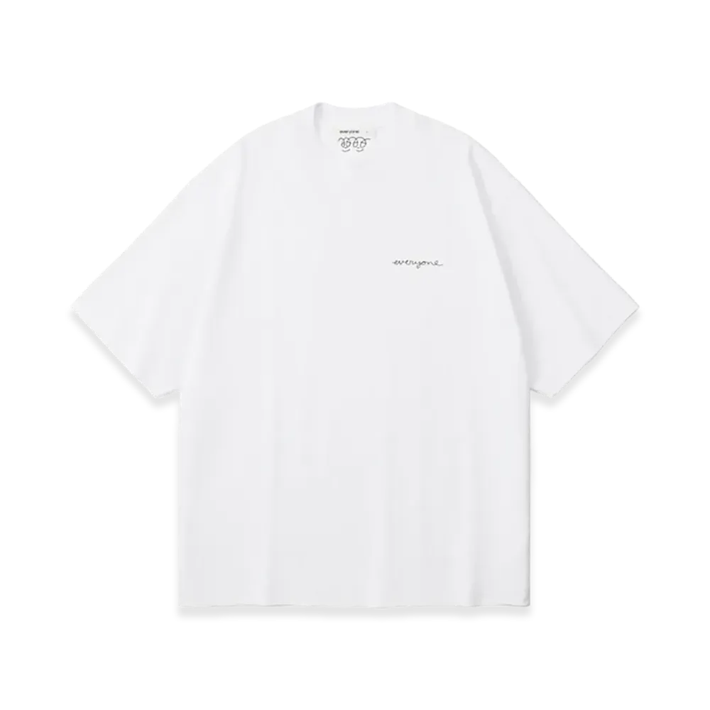 everyone J.30000 Rooftop Logo Tee Shirt "White"