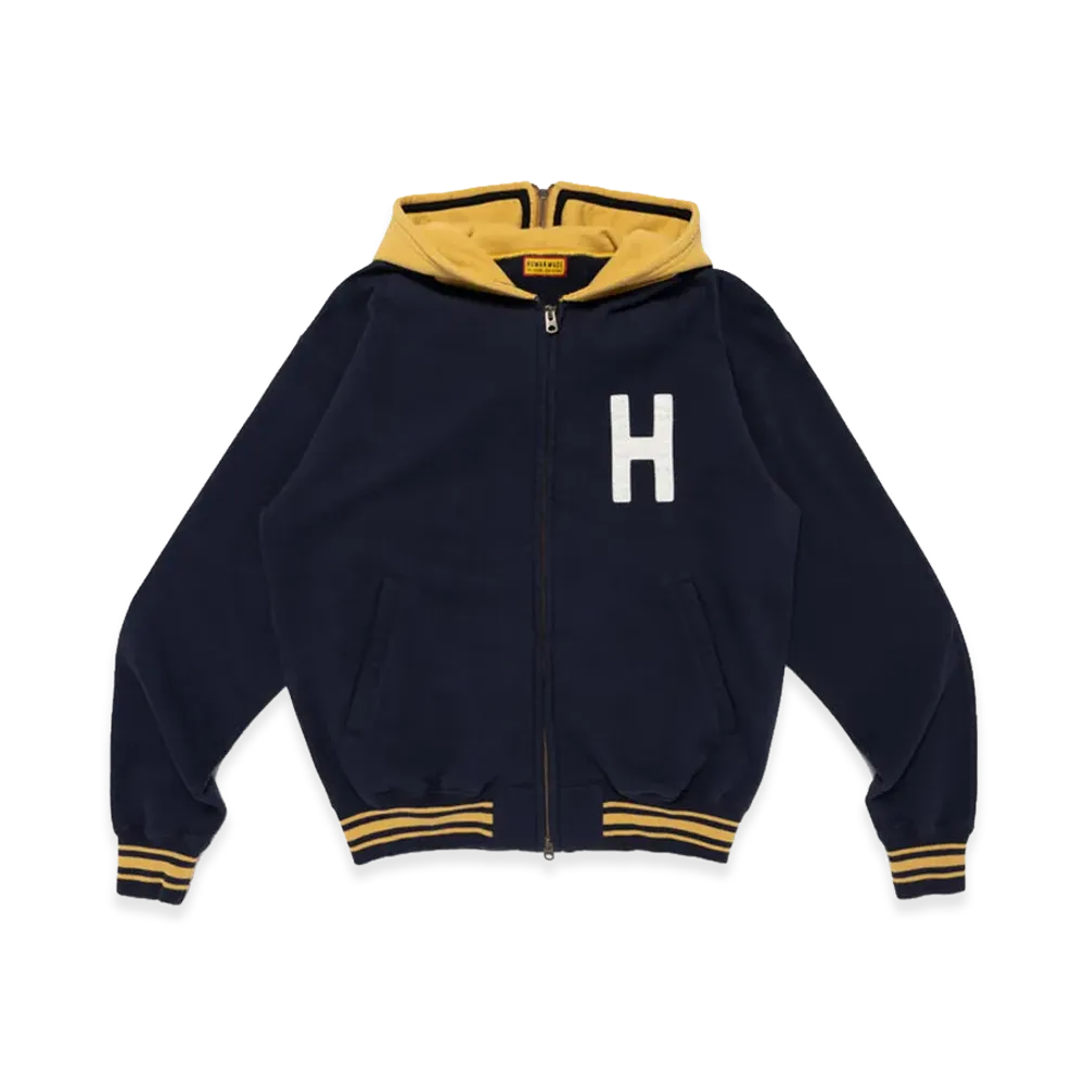 HUMAN MADE Zip-Up Hoodie "Navy"