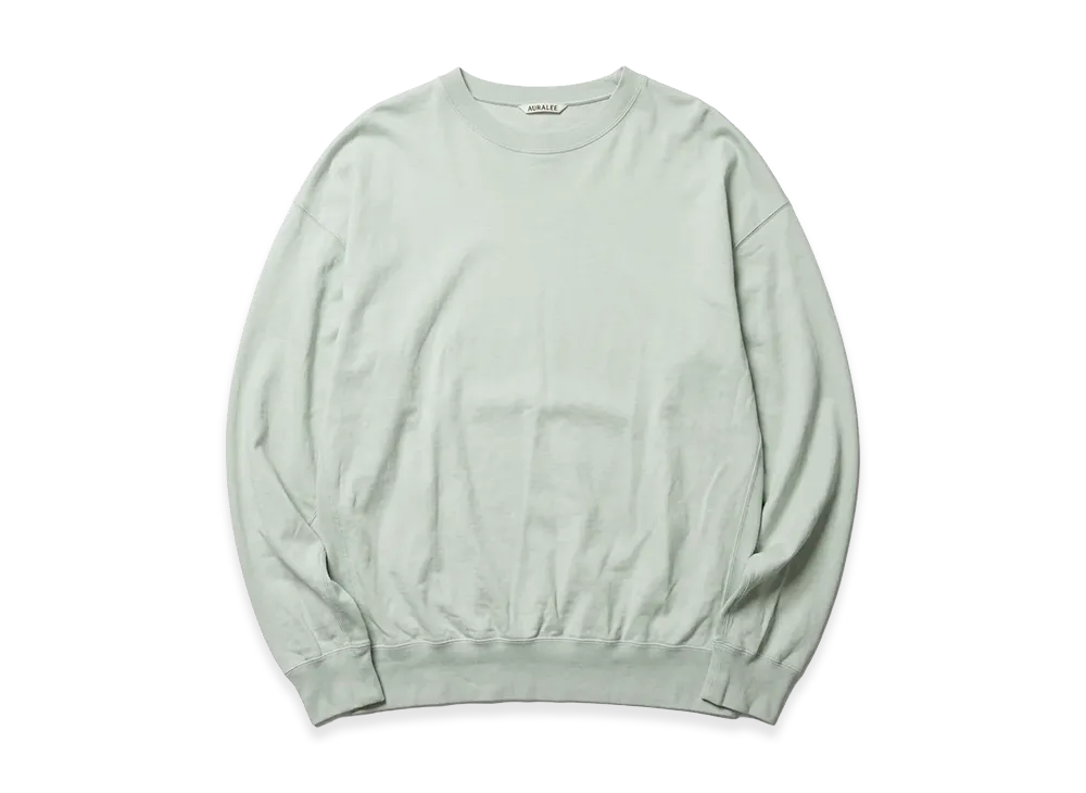 AURALEE Super High Gauge Sweat Big P/O "Mint Green"