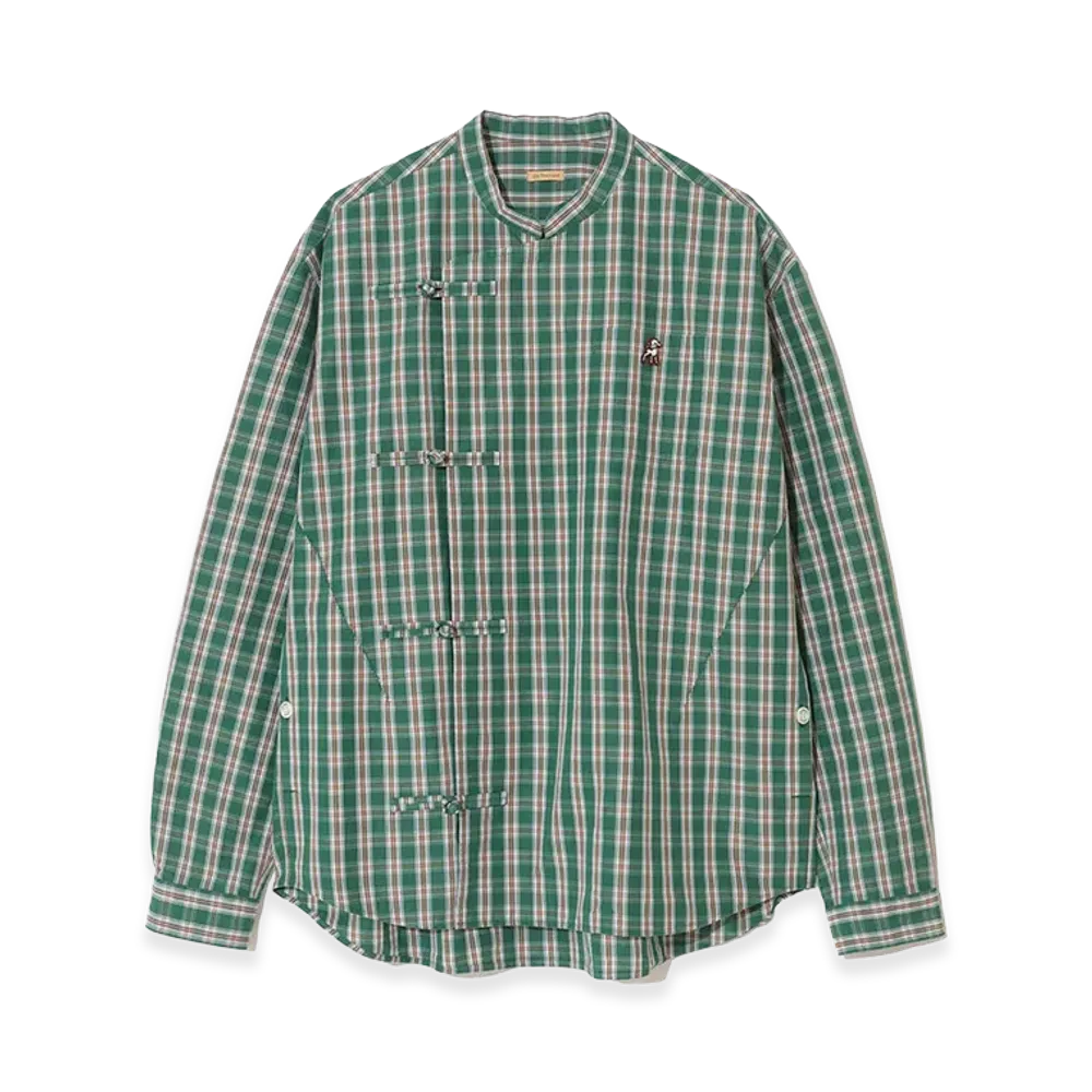 UNDERCOVER Cotton Polyester China Shirt "Green Check"
