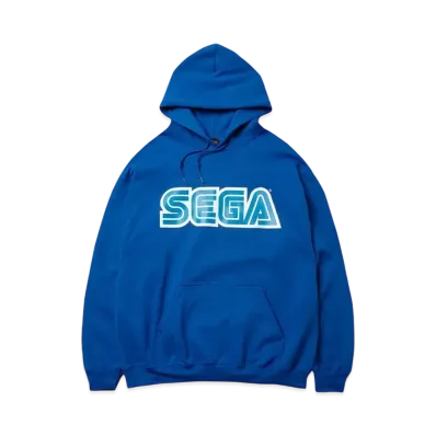 Geeks Rule x SEGA Logo Silkscreen Printing Sweat Hoodie "Blue"
