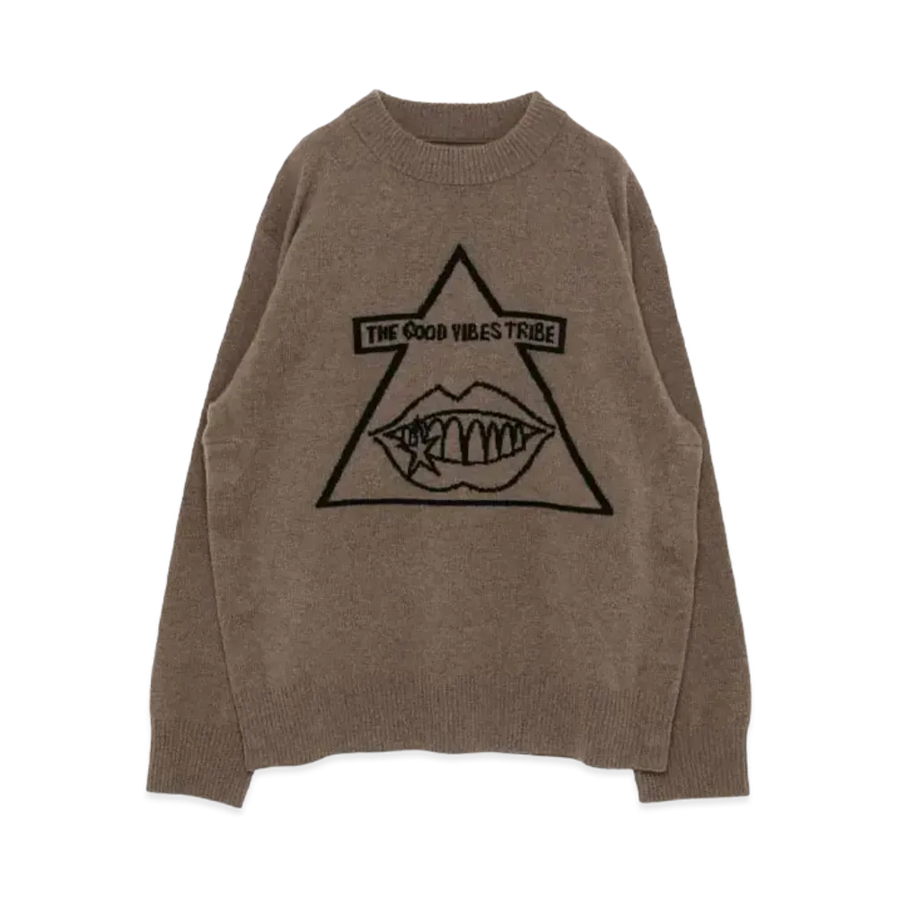 sacai x Gonz Wool Knit Sweater "Beige"