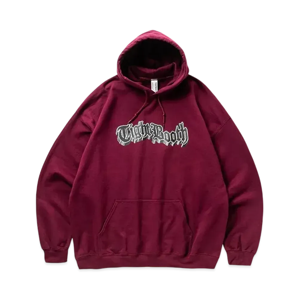 TIGHTBOOTH 3D Logo Hooded Sweat Shirt "Burgundy"
