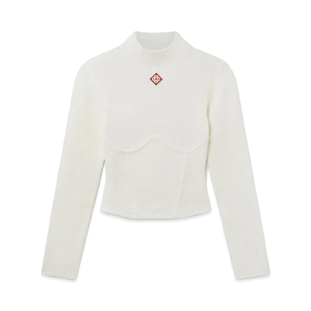 Casablanca Boucle Bustier Top "White"