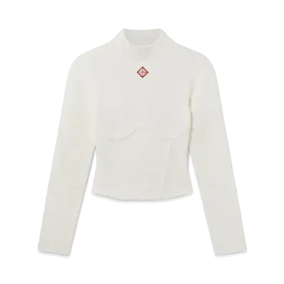 Casablanca Boucle Bustier Top "White"