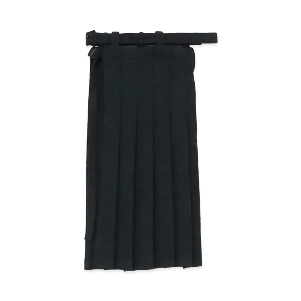 Yohji Yamamoto Handspun C O-Pleated Skirt B "Charcoal"