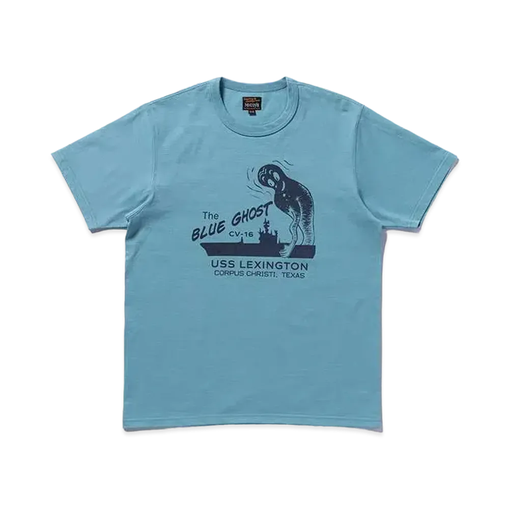 THE REAL McCOY'S Military Tee / The Blue Ghost "Teal"
