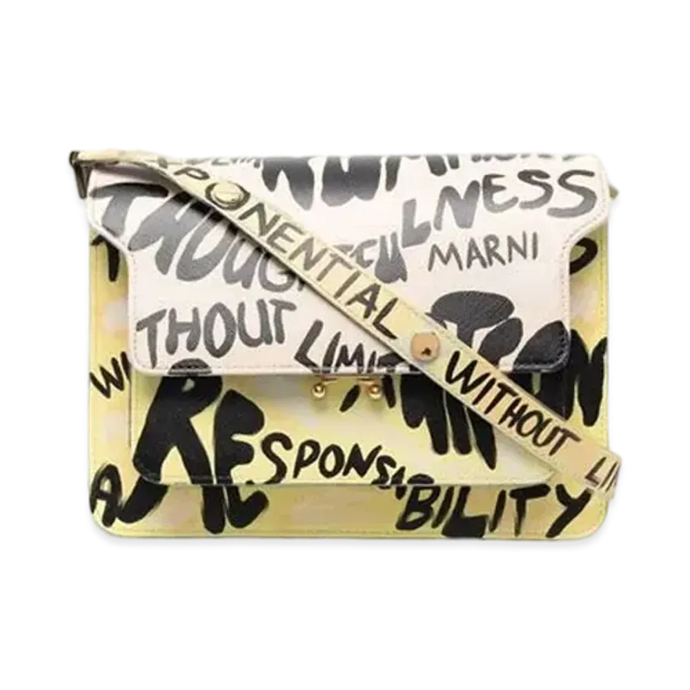 Marni Special Edition Saffiano Calf Mini TRUNK Bag "Yellow/Pink"