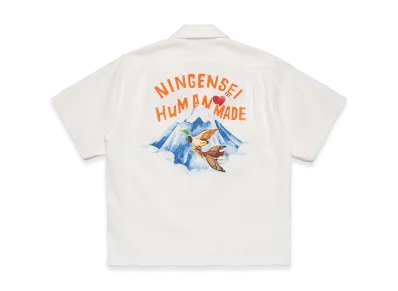 HUMAN MADE Ningensei Wa Printed Shirt "White"
