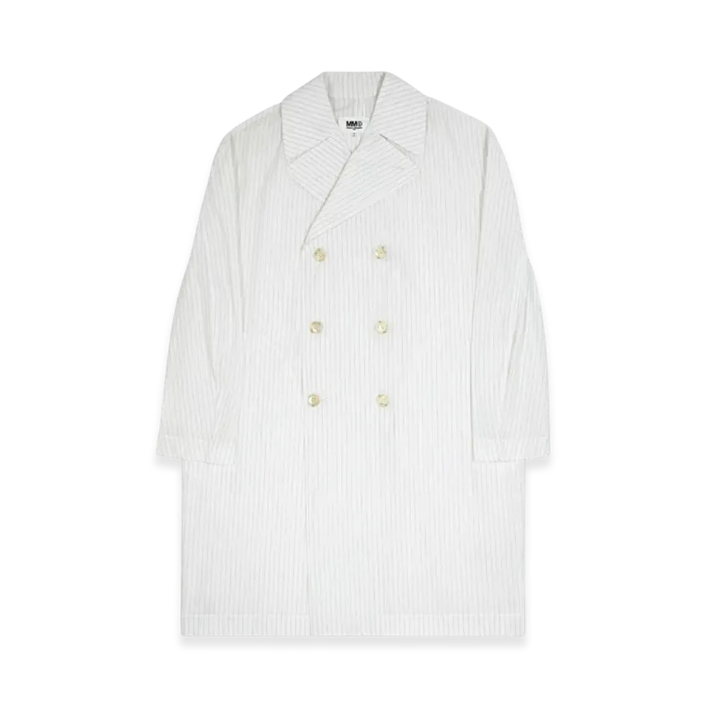 MM6 Maison Margiela Women's Double Breasted Trench Coat "White"