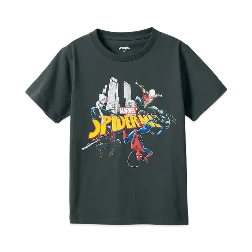 graniph x Spider Man Spidey Kids T-Shirt "Sumikuro"