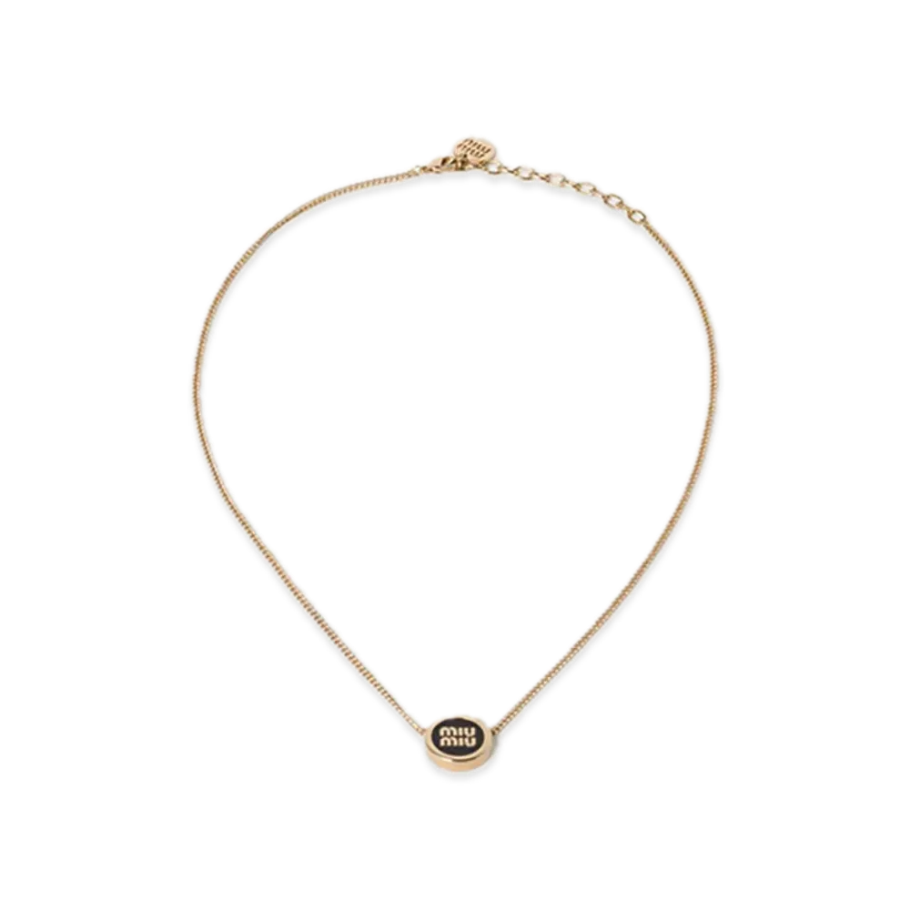 MIU MIU Metal Necklace "Black"