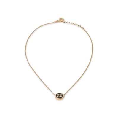MIU MIU Metal Necklace "Black"