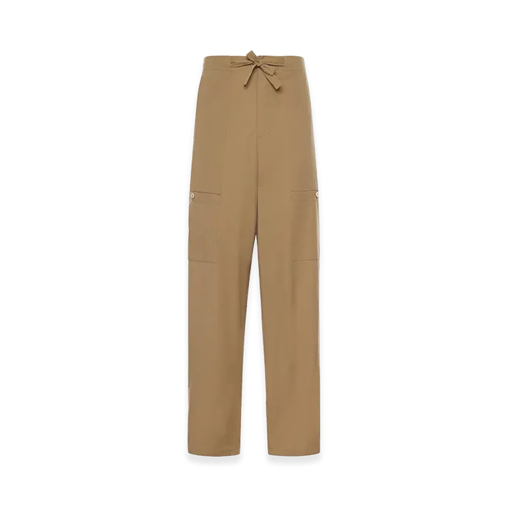 Jil Sander Cotton Poplin Cargo Pants "Beige"