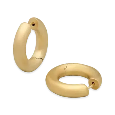 TOMWOOD Chunky Hoops Medium "Satin Gold"