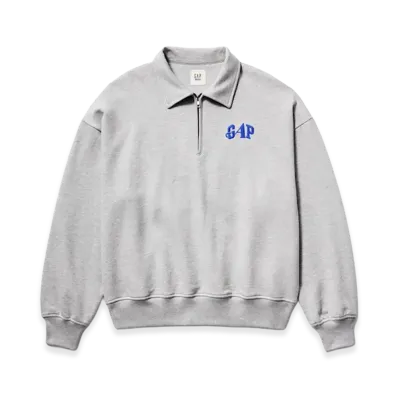 Gap x Awake NY Heavyweight Oversized 1/4 Zip Pullover "Heather Gray"