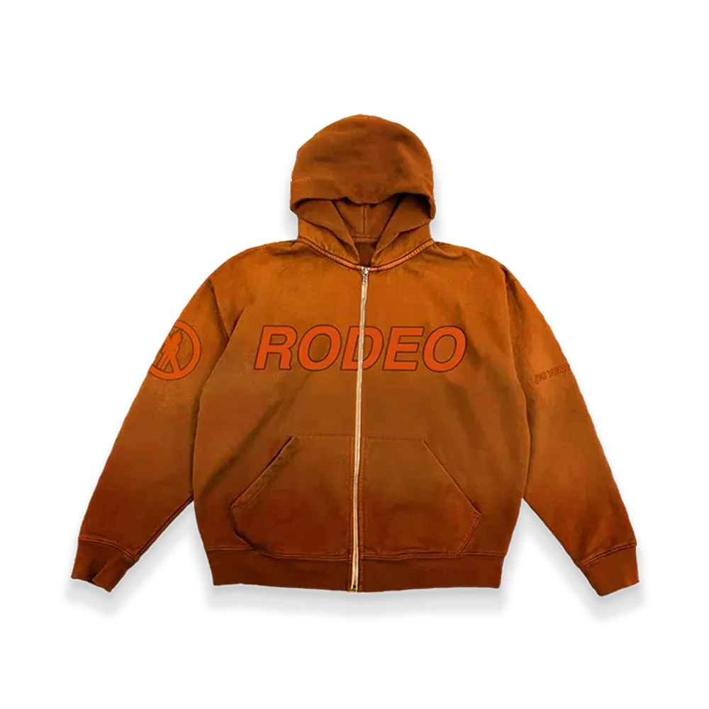 Travis Scott Cactus Jack x RODEO 10 Years Zip Up Hoodie "Yellow"