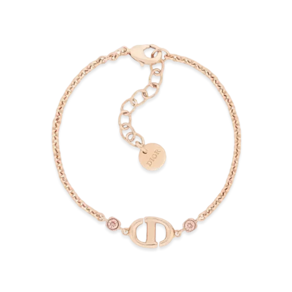 Dior CD Navy Bracelet Metal and Crystals "Pink"
