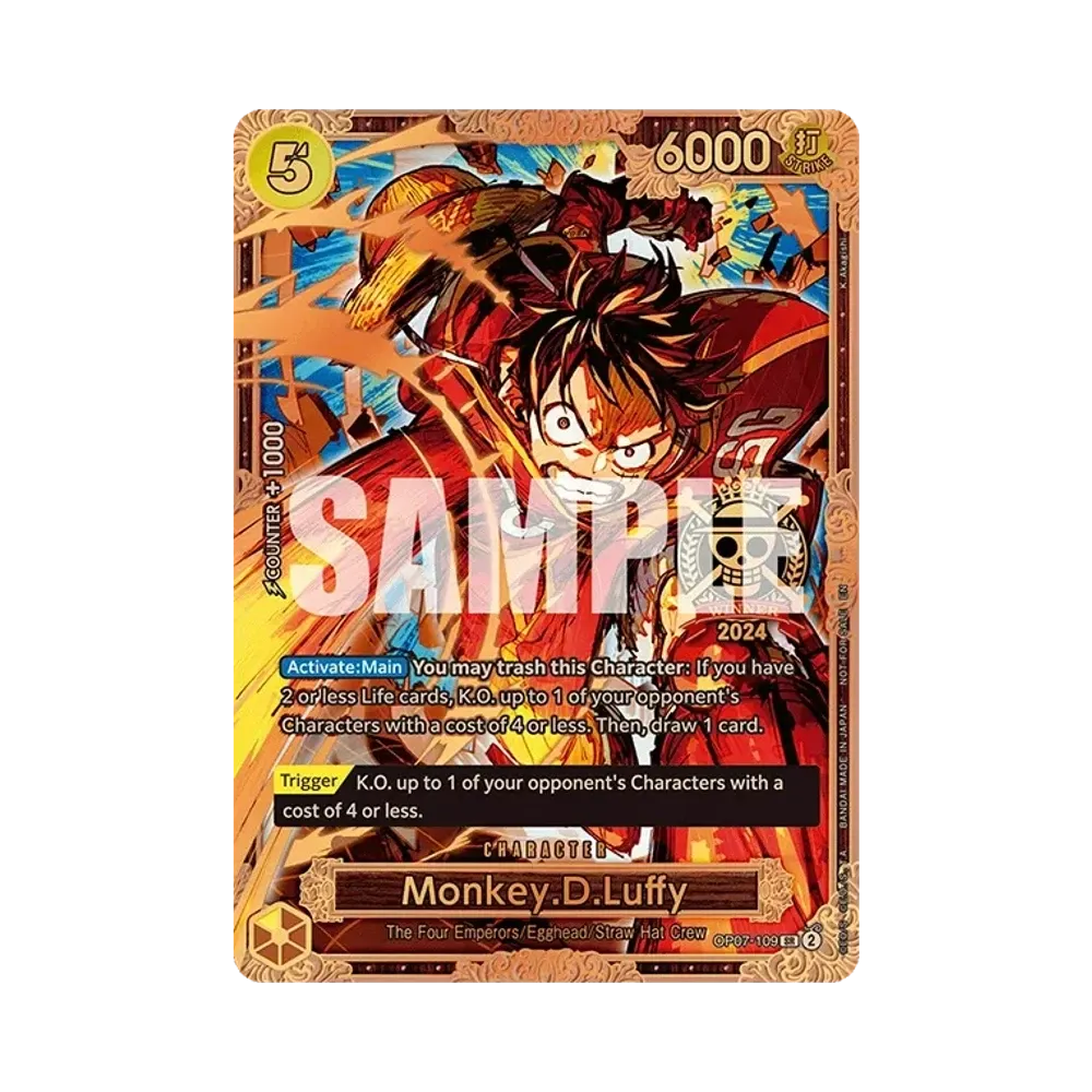 モンキー・D・ルフィ:3rd Place SR [OP07-109]【英語版】(プロモーションカード「チャンピオンシップ 2024 ワールドファイナル」)