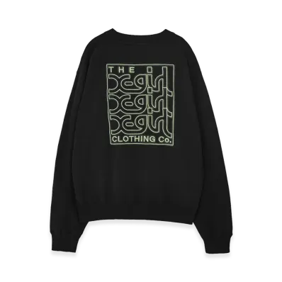 X-Girl Women's Neon Box Embroidered Logo Sweat Top "Black"