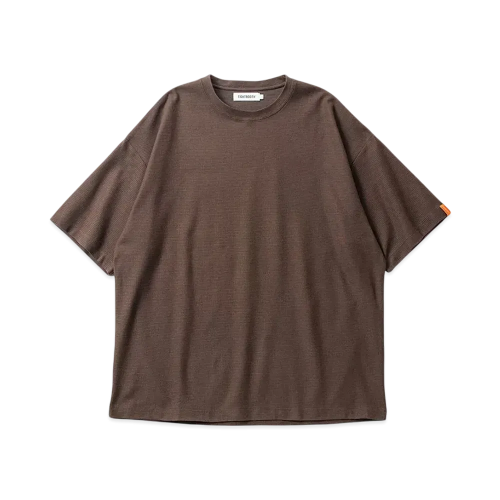 TIGHTBOOTH Honeycomb Border T-Shirt "Brown"