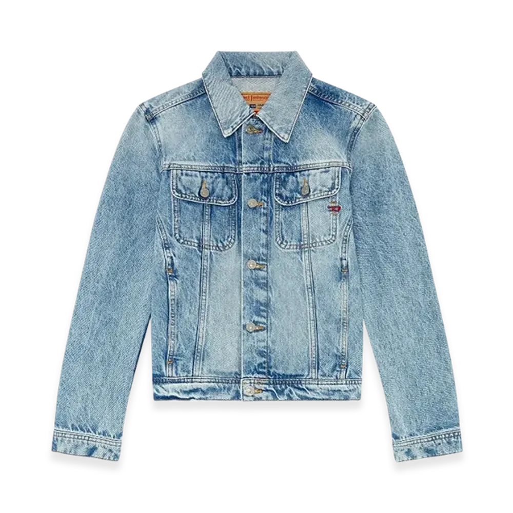 Diesel De-Bonny Trucker Jacket In Denim "Light Blue"