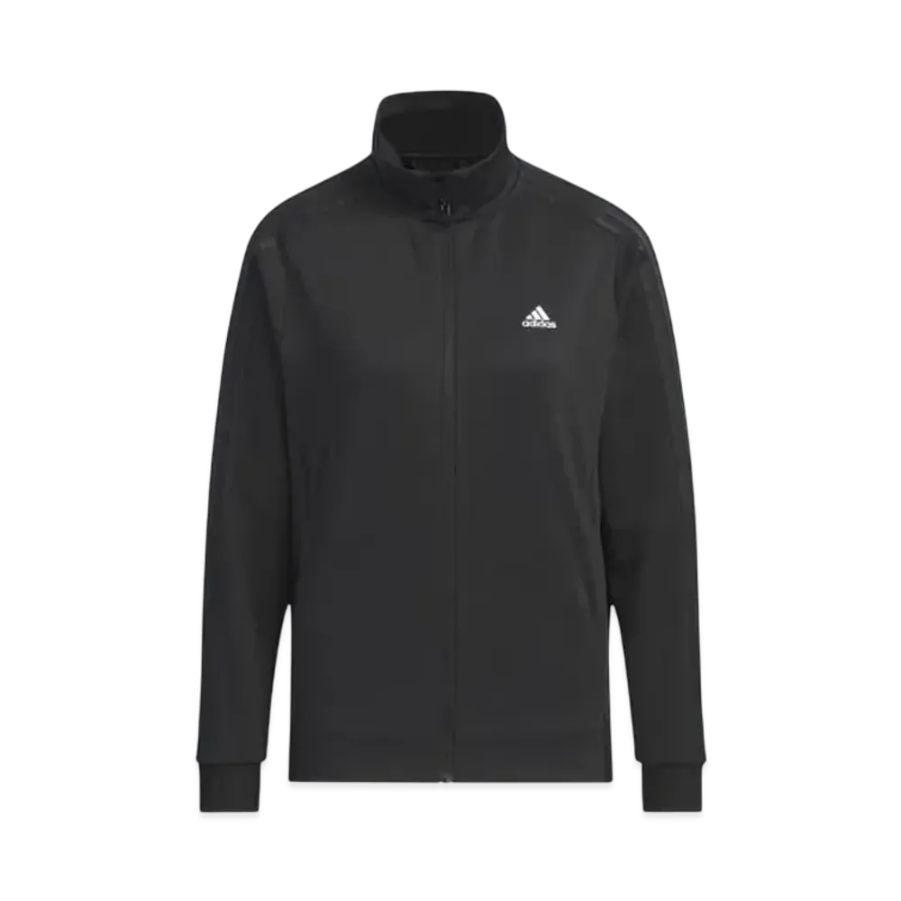 adidas 3 Stripes Loose Fit Double Knit Track Top "Black"