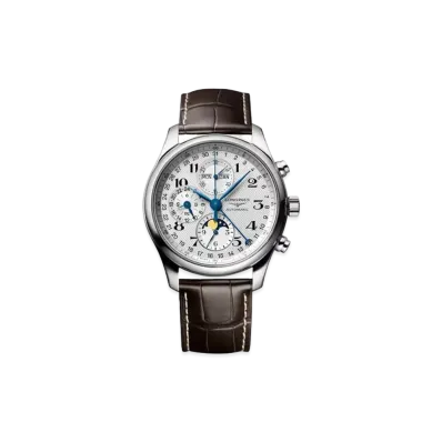 Longines Master Collection 42.00mm "Silver Barleycorn/Stainless Steel/Brown" L2.773.4.78.3