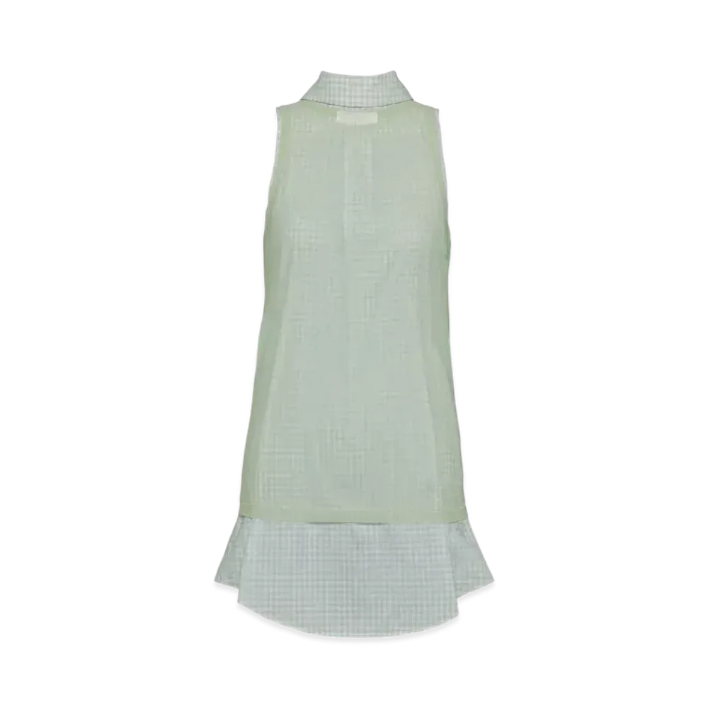 Maison Margiela Women's Back To Front Check Shirt "Pale Green/Light Green"