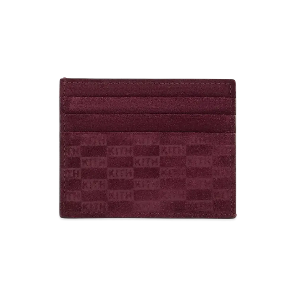 Kith Monogram Suede Card Holder "Magma"