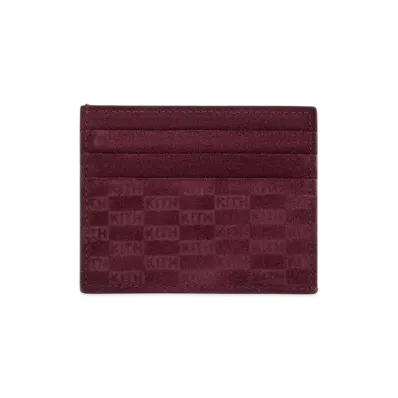 Kith Monogram Suede Card Holder "Magma"