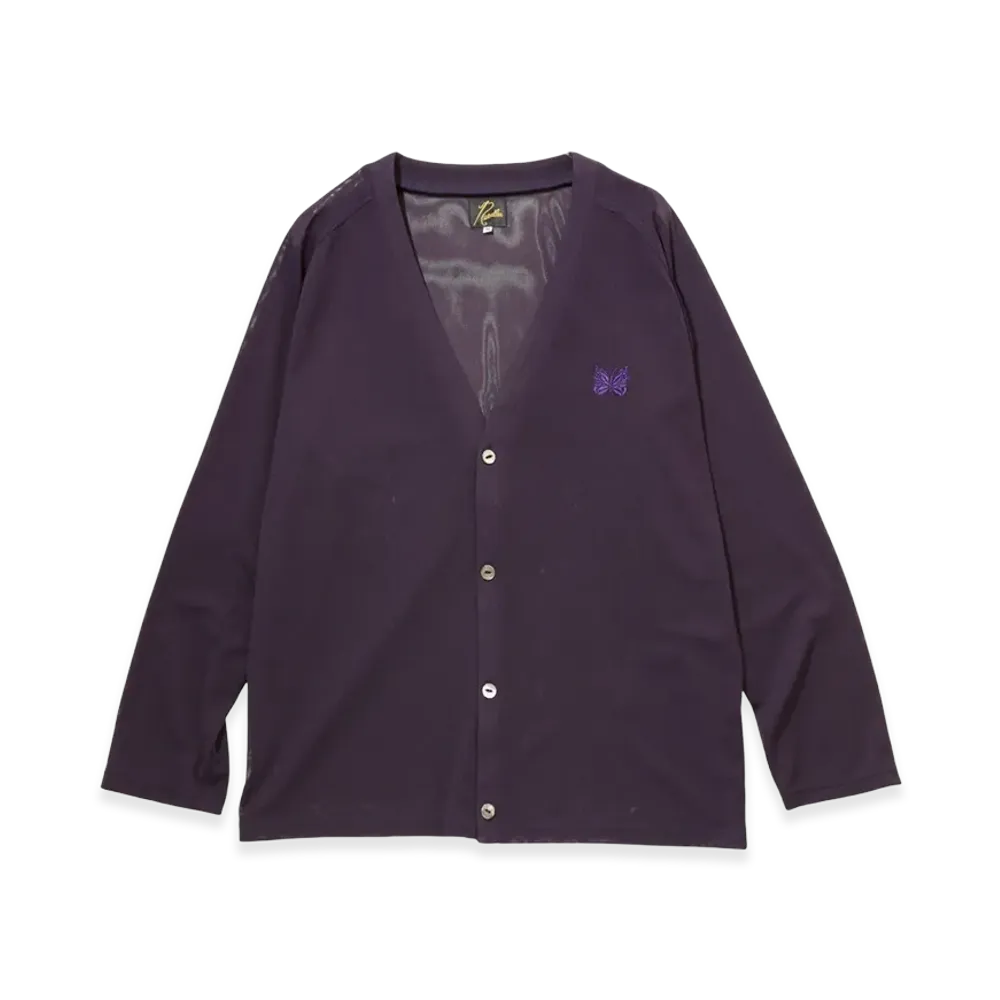 NEEDLES V-Neck Poly Mesh Cardigan "Purple"