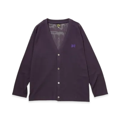 NEEDLES V-Neck Poly Mesh Cardigan "Purple"