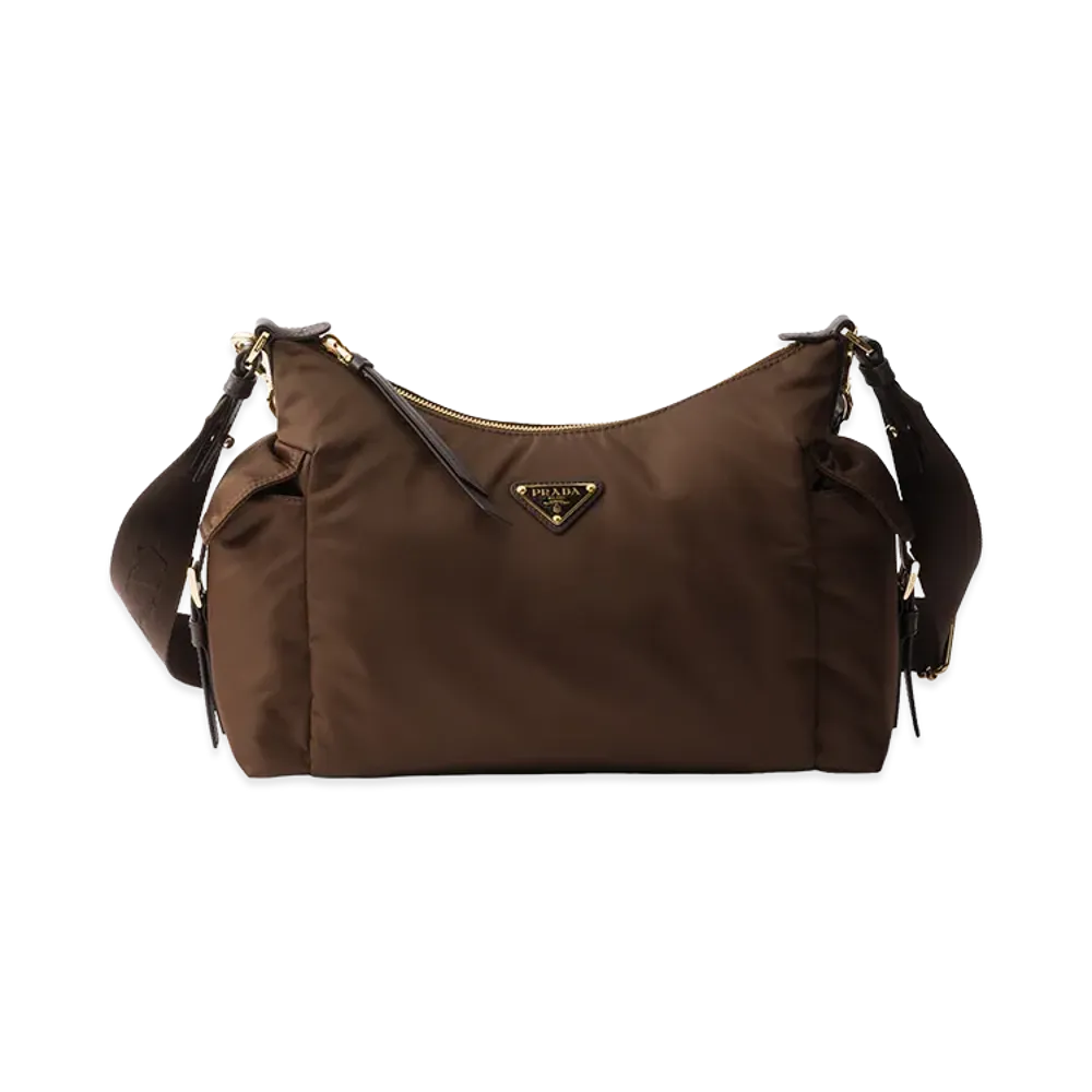 PRADA Explorer Large Re-Nylon x Leather Bag "Sienna Brown"