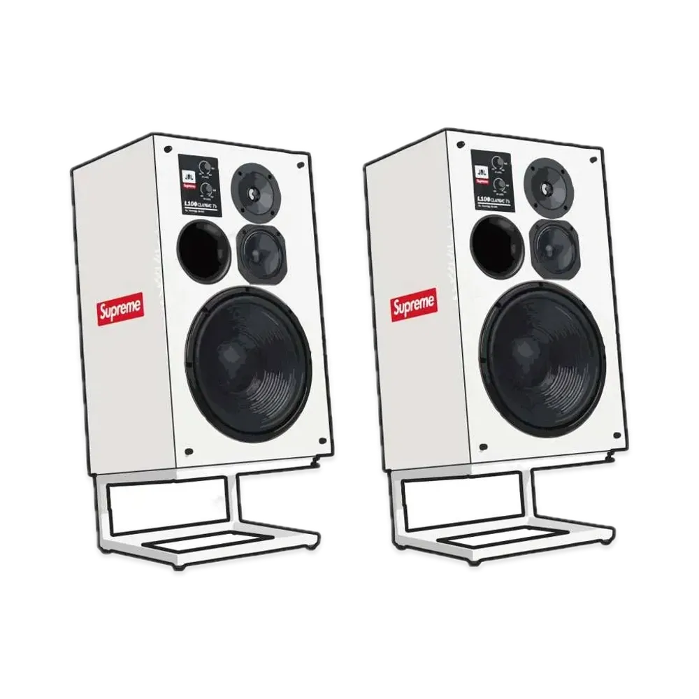 Supreme x JBL L100 Classic Speakers (Set of 2) "White"