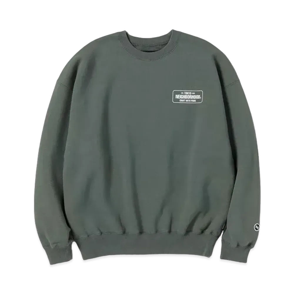 NEIGHBORHOOD Classic-S Crewneck LS . CO "Green"