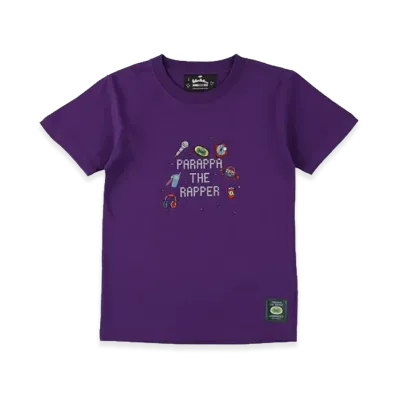 WIND AND SEA x Parappa The Rapper Kids Parappa Rhinestone Tee "Purple"