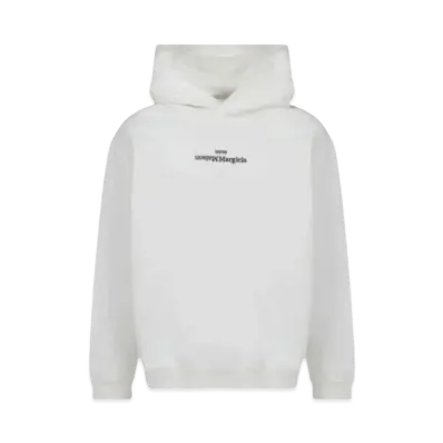 Maison Margiela Upside Down Embroidered Logo Hoodie "White"