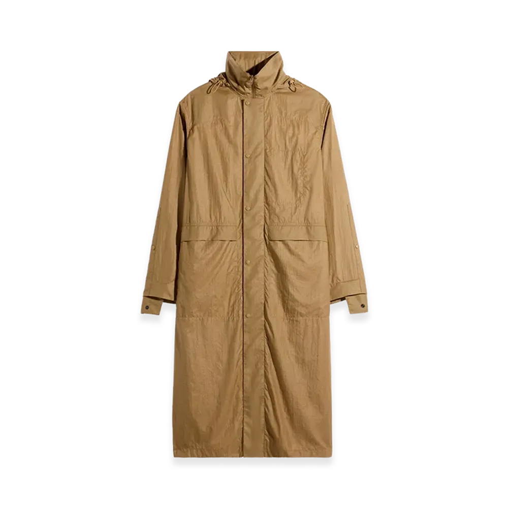 LEMAIRE Women's Lightweight Nylon Hooded Raincoat "Cardamom"