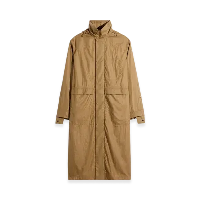 LEMAIRE Women's Lightweight Nylon Hooded Raincoat "Cardamom"
