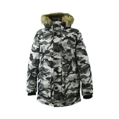 TOMMY HILFIGER Camouflage Padded Long Jacket "GrayCamo"