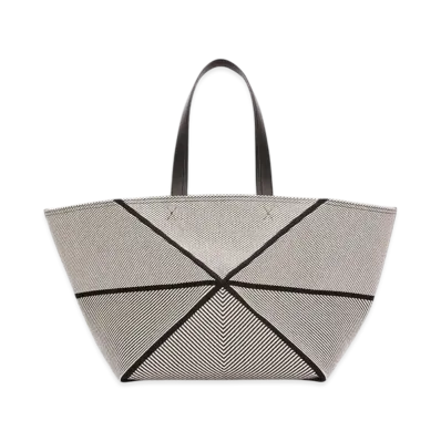 LOEWE Puzzle Fold Tote XXL "Natural/Black"